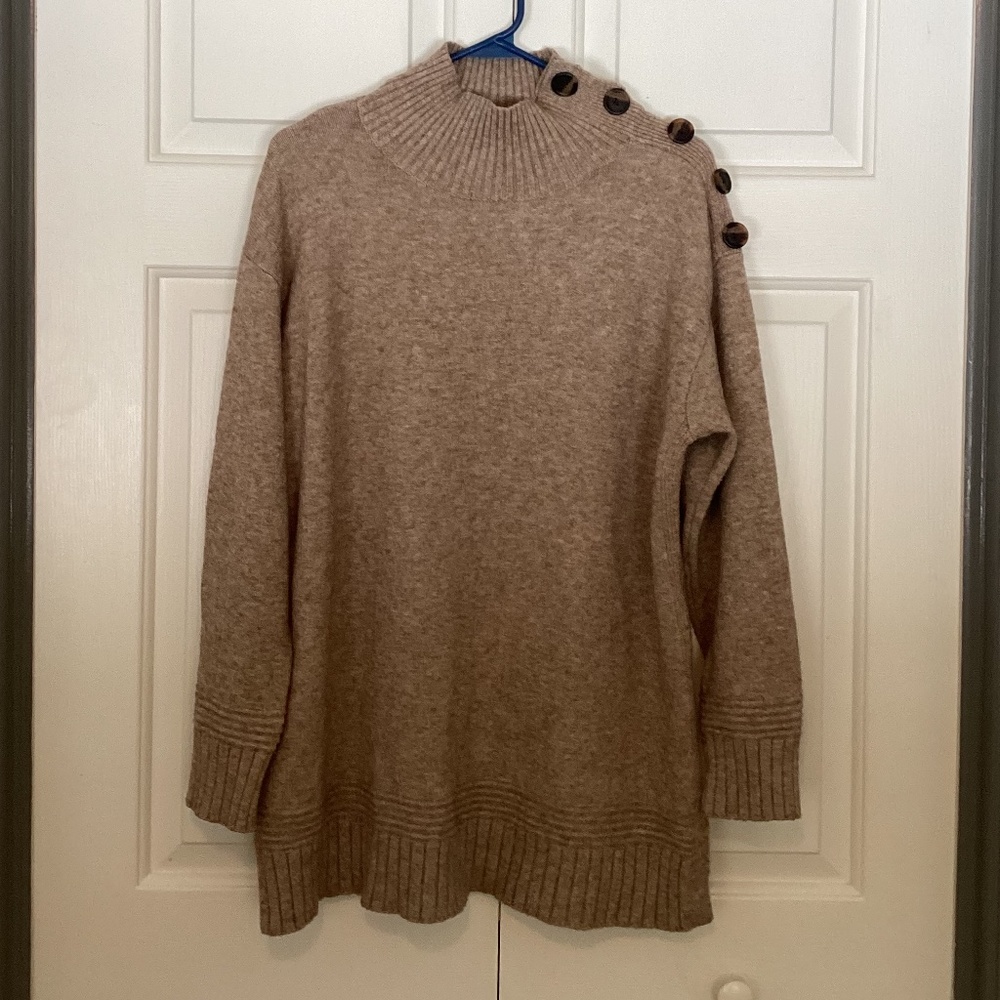 Anthropologie Mock neck tunic sweater